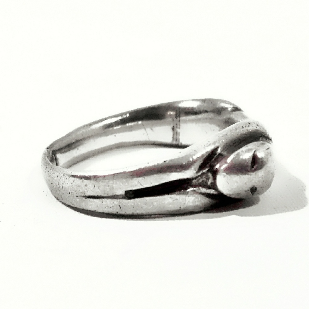 Vintage Sterling Silver Nude Figural Ring- Size 9